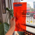 Orange White Wispy Oceanside Fusible 96 COE Fusible Sheet Glass Oceanside Glass Default Title