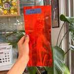 Orange White Wispy Oceanside Fusible 96 COE Fusible Sheet Glass Oceanside Glass