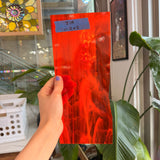 Orange White Wispy Oceanside Fusible 96 COE Fusible Sheet Glass Oceanside Glass