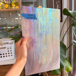 Mauve Iridescent Wispy Swirl Wissmach Sheet Glass Wissmach Glass