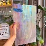 Mauve Iridescent Wispy Swirl Wissmach Sheet Glass Wissmach Glass
