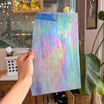 Light Violet Iridescent Wispy Swirl Wissmach Sheet Glass Wissmach Glass 12x7in (WM-70324269)