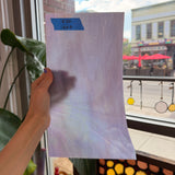 Mauve Iridescent Wispy Swirl Wissmach Sheet Glass Wissmach Glass