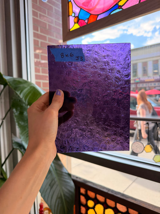 Purple Florentine Wissmach Sheet Glass Wissmach Glass J3 (8x6in)