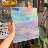 Mauve Iridescent Wispy Swirl Wissmach Sheet Glass Wissmach Glass J35 (12x10in)