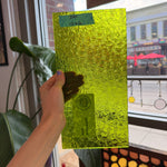 Pear/Lime Green Florentine Wissmach (WI 1146 FLOR) Sheet Glass Wissmach Glass 12x6in (WM-67801133)