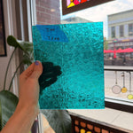 Robins Egg Florentine Wissmach Transparent Sheet Glass Wissmach Glass 7.5x6in (WM-69931053)