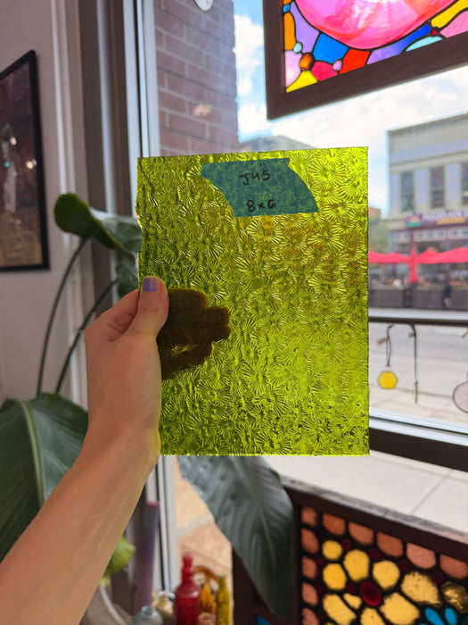 Pear/Lime Green Florentine Wissmach (WI 1146 FLOR) Sheet Glass Wissmach Glass