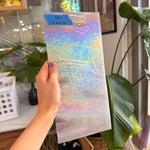 Mauve Iridescent Wispy Swirl Wissmach Sheet Glass Wissmach Glass