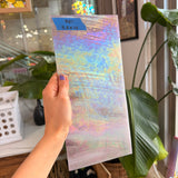 Mauve Iridescent Wispy Swirl Wissmach Sheet Glass Wissmach Glass