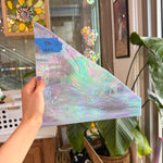 Light Violet Iridescent Wispy Swirl Wissmach Sheet Glass Wissmach Glass 12x7in (WM-70520877)