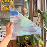 Light Violet Iridescent Wispy Swirl Wissmach Sheet Glass Wissmach Glass 12x7in (WM-70520877)