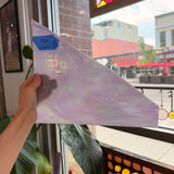 Light Violet Iridescent Wispy Swirl Wissmach Sheet Glass Wissmach Glass