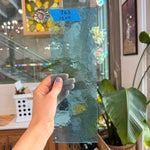 Vintage Light Blue Hammered Sheet Glass Colorado Glassworks Default Title