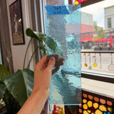 Vintage Light Blue Hammered Sheet Glass Colorado Glassworks
