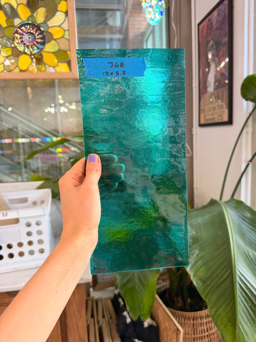 Robins Egg Mystic Wissmach Sheet Glass Wissmach Glass J68 (12x5.5in)