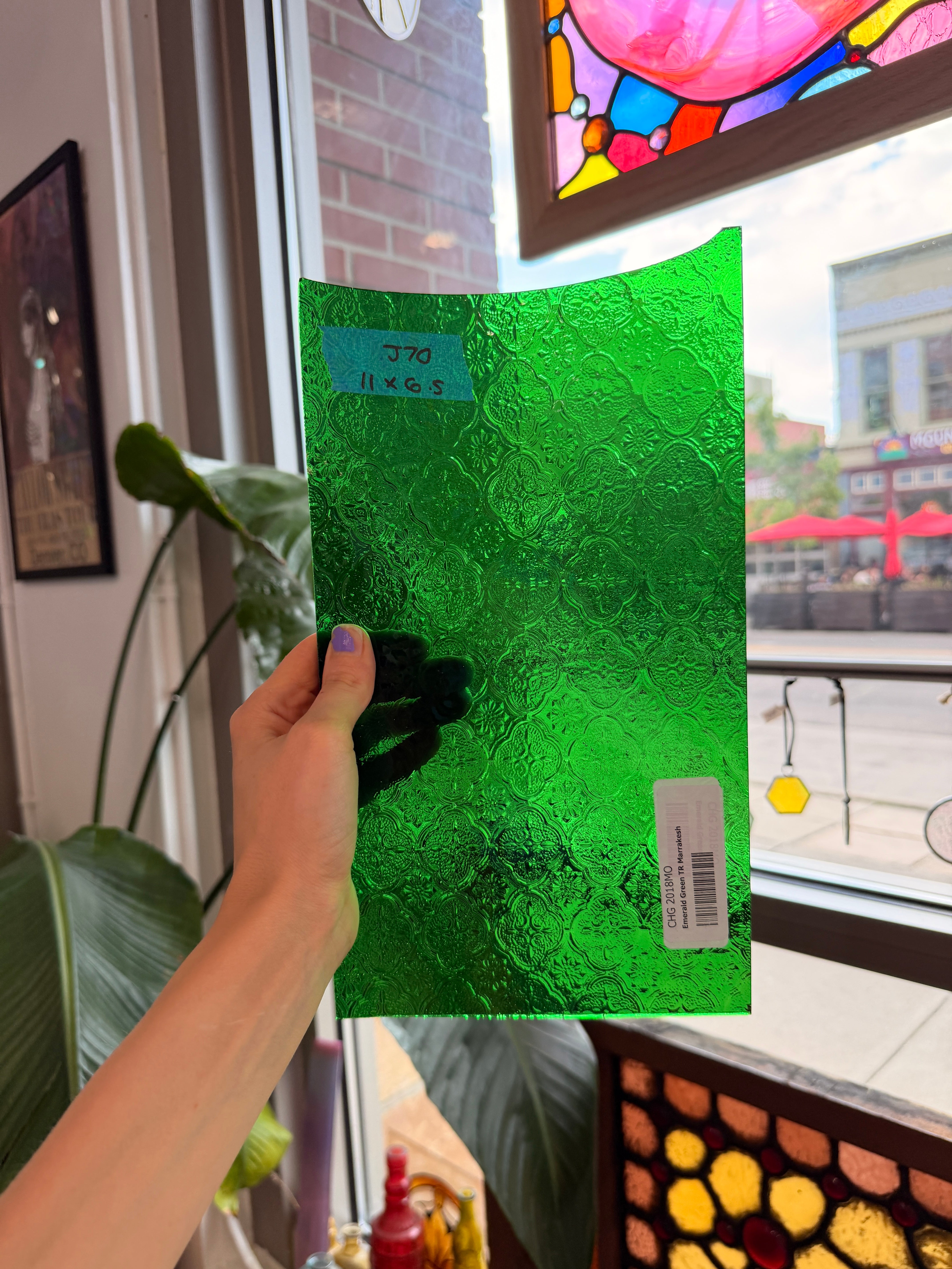 Transparent Green Lace Sheet Glass Colorado Glassworks Default Title
