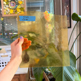 Light Amber Transparent Kokomo Sheet Glass Kokomo Glass 11x10in (KO-76610861)