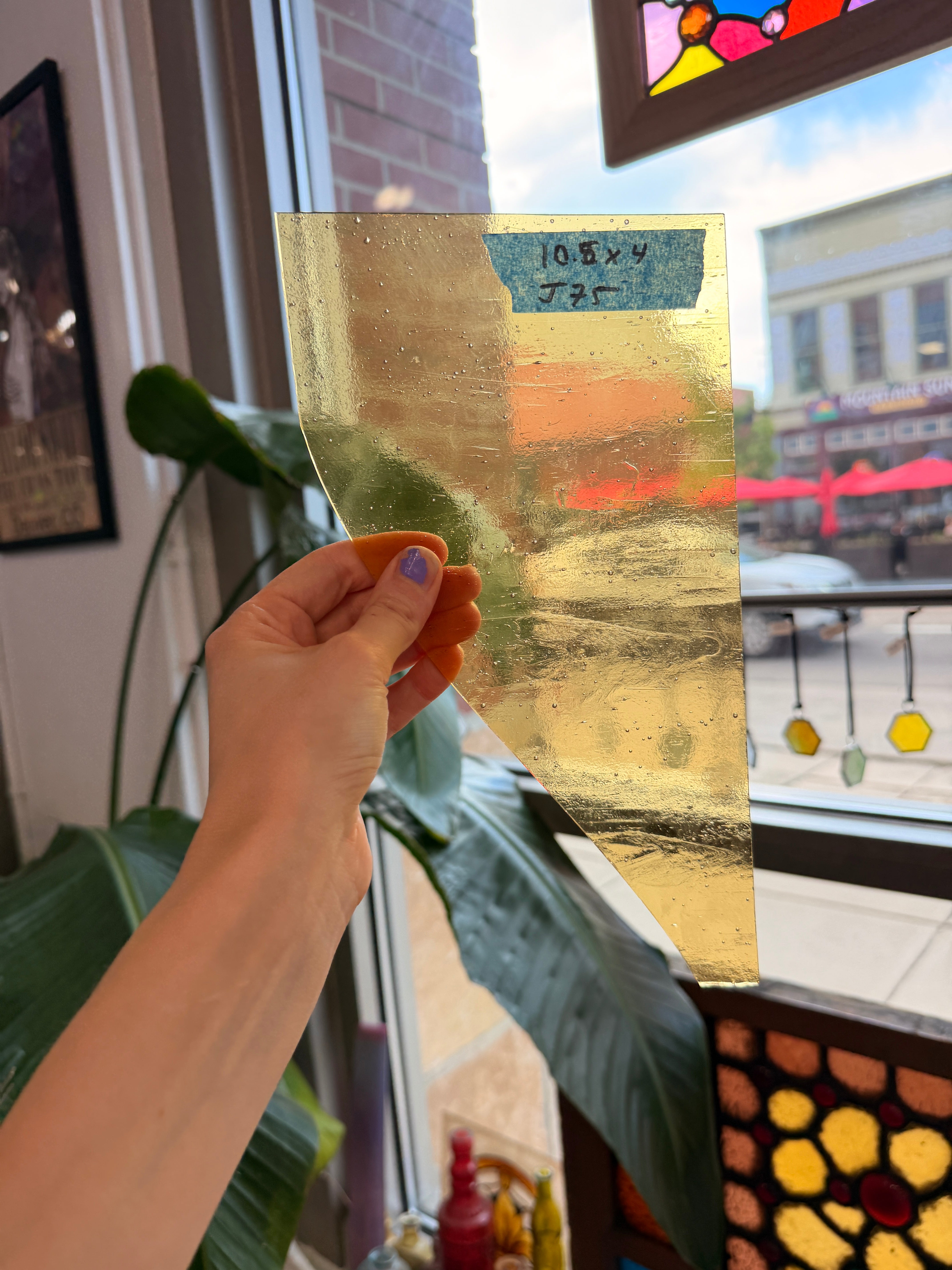 Light Amber Transparent Kokomo Sheet Glass Kokomo Glass