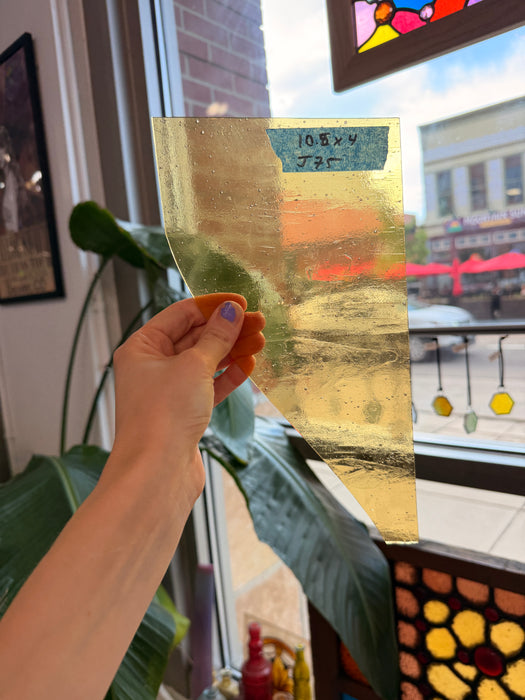 Light Amber Transparent Kokomo Sheet Glass Kokomo Glass