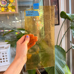 Light Amber Transparent Kokomo Sheet Glass Kokomo Glass 11x5.5in (KO-76709165)