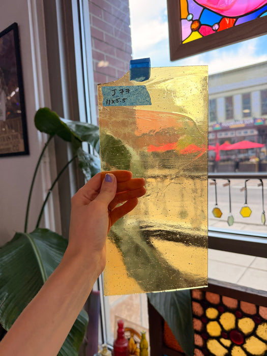 Light Amber Transparent Kokomo Sheet Glass Kokomo Glass