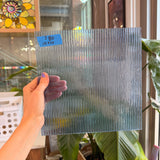 Vintage Optimum Reeded Light Blue Sheet Glass Colorado Glassworks