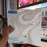 White Vintage Baroque Spectrum Sheet Glass Spectrum Glass