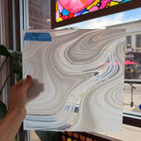 White Vintage Baroque Spectrum Sheet Glass Spectrum Glass