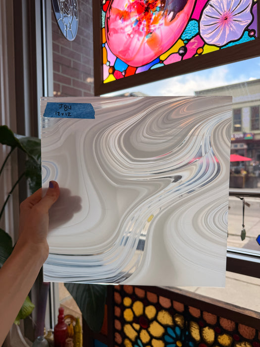White Vintage Baroque Spectrum Sheet Glass Spectrum Glass