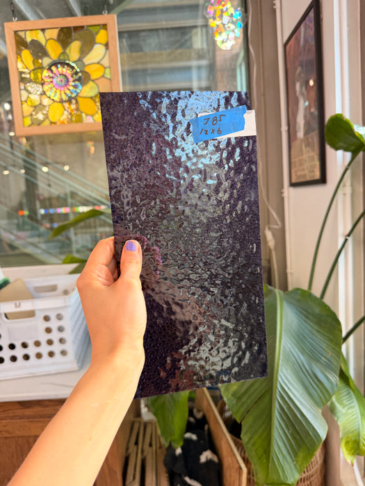 Transparent Violet Purple Dew Drop Wissmach (311V) Sheet Glass Wissmach Glass 12x6in (WM-79428909)