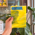 Mottled Green Yellow White Mixed Uroboros Fusible Sheet Glass Uroboros Glass 7x5in (UR-76152109)