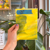 Mottled Green Yellow White Mixed Uroboros Fusible Sheet Glass Uroboros Glass 7x5in (UR-76152109)