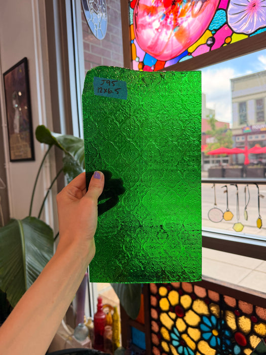 Transparent Green Lace Sheet Glass Colorado Glassworks