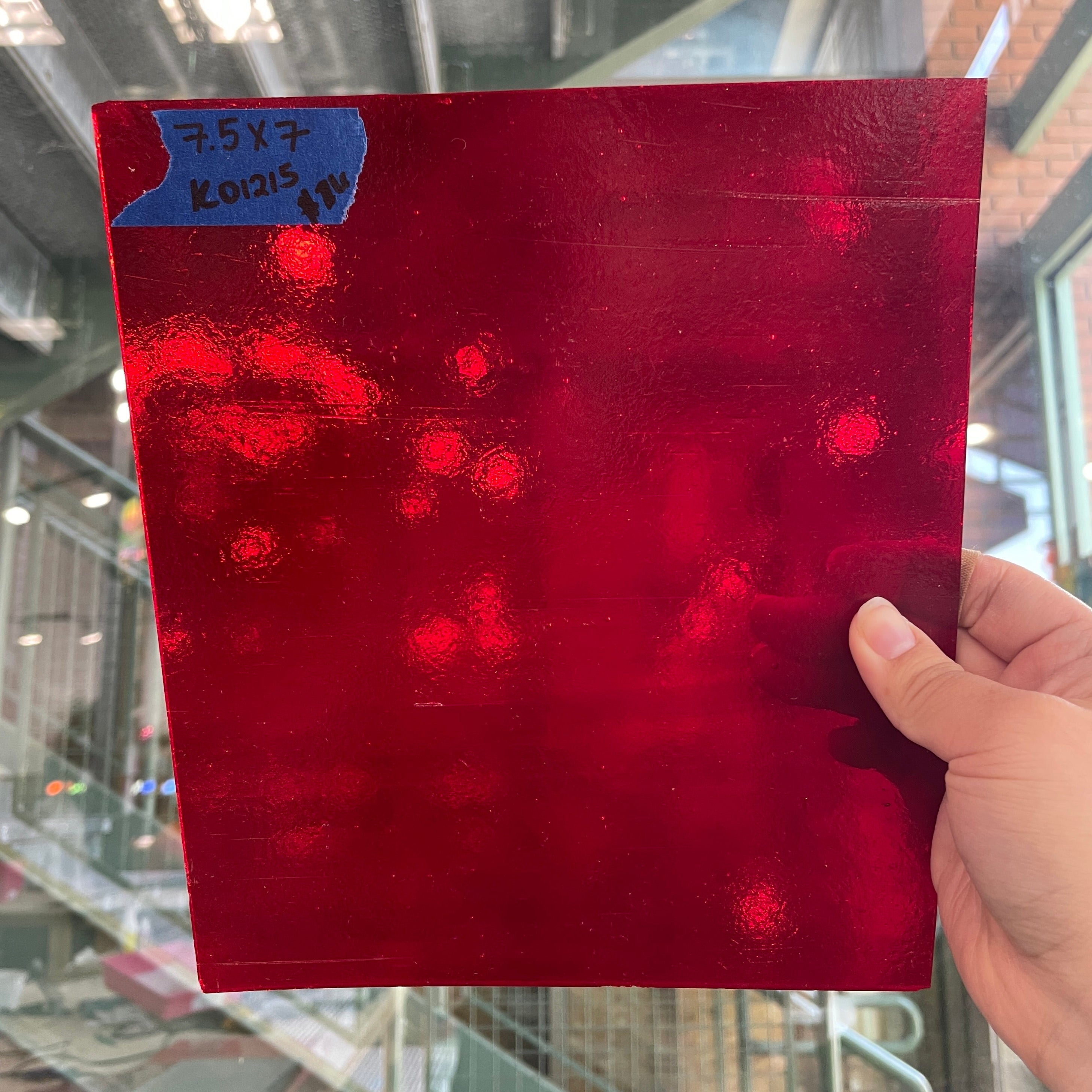 Deep Red Transparent Kokomo Sheet Glass Colorado Glassworks