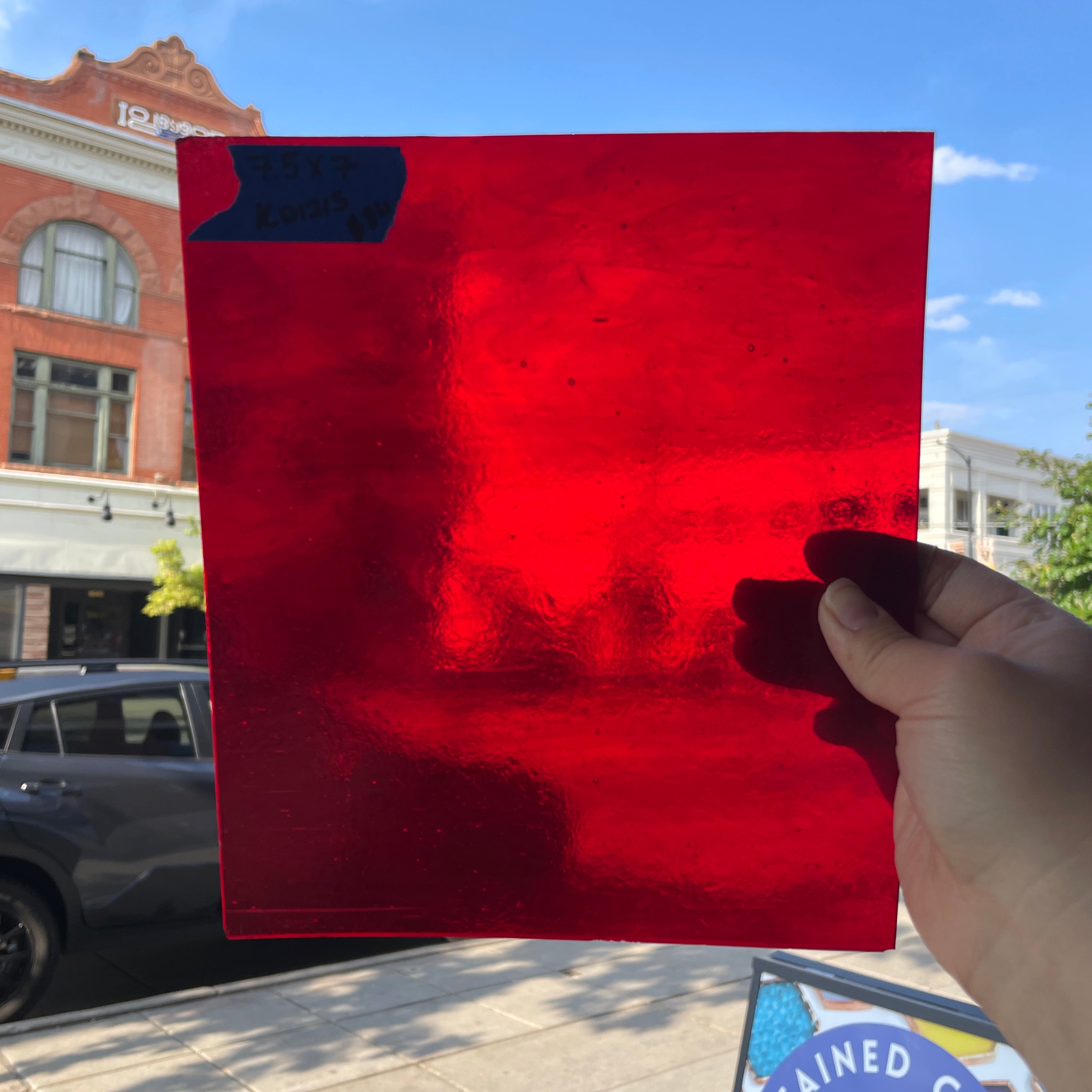 Deep Red Transparent Kokomo Sheet Glass Colorado Glassworks