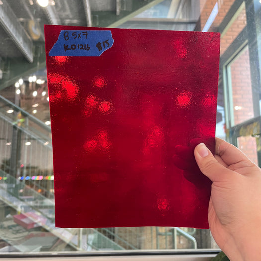 Deep Red Transparent Kokomo Sheet Glass Colorado Glassworks