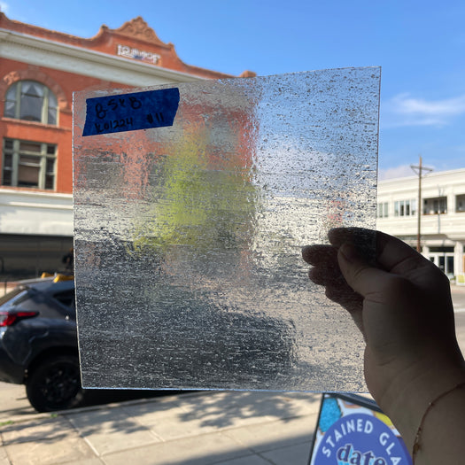 Clear Super Seedy Transparent Kokomo Sheet Glass Colorado Glassworks