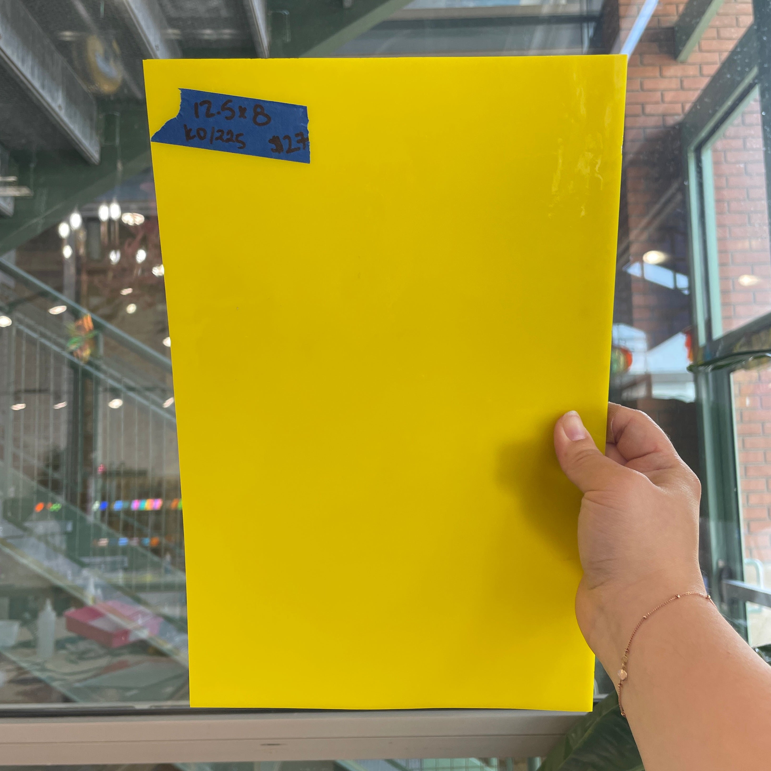 Yellow Opaque Kokomo Sheet Glass Spectrum KO1225 (12.5x8in)