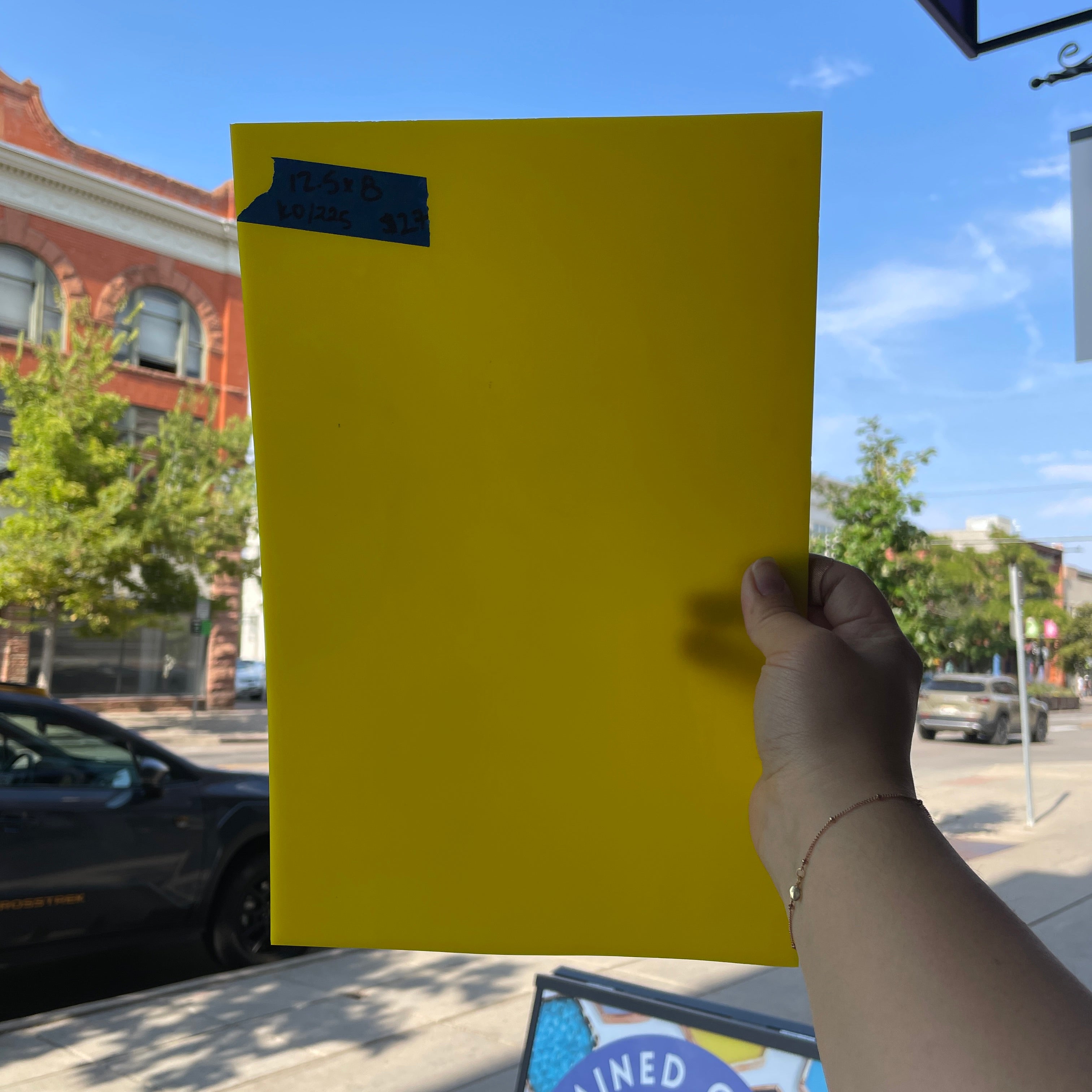 Yellow Opaque Kokomo Sheet Glass Spectrum