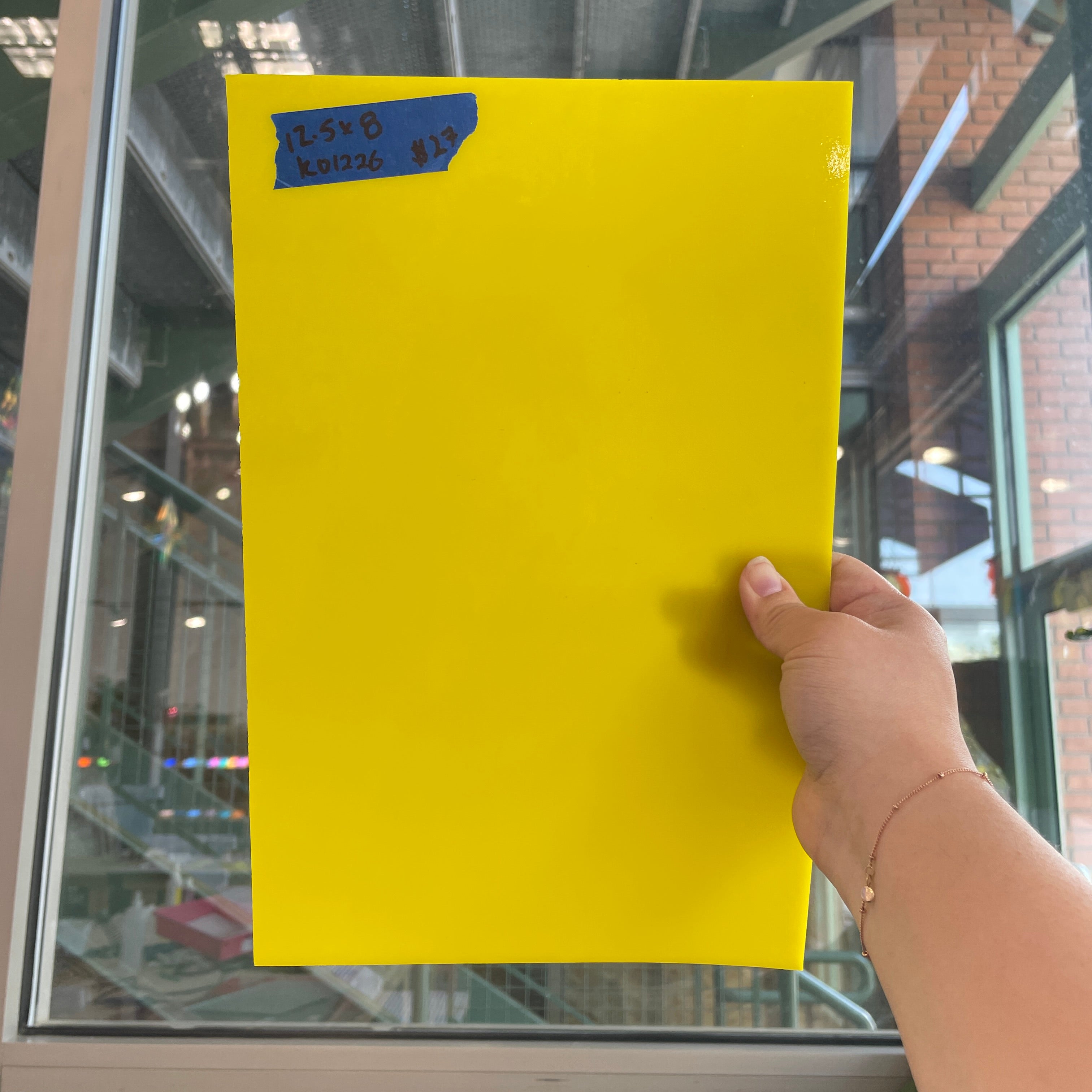 Yellow Opaque Kokomo Sheet Glass Spectrum KO1226 (12.5x8in)