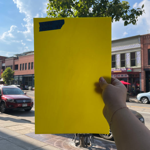 Yellow Opaque Kokomo Sheet Glass Spectrum