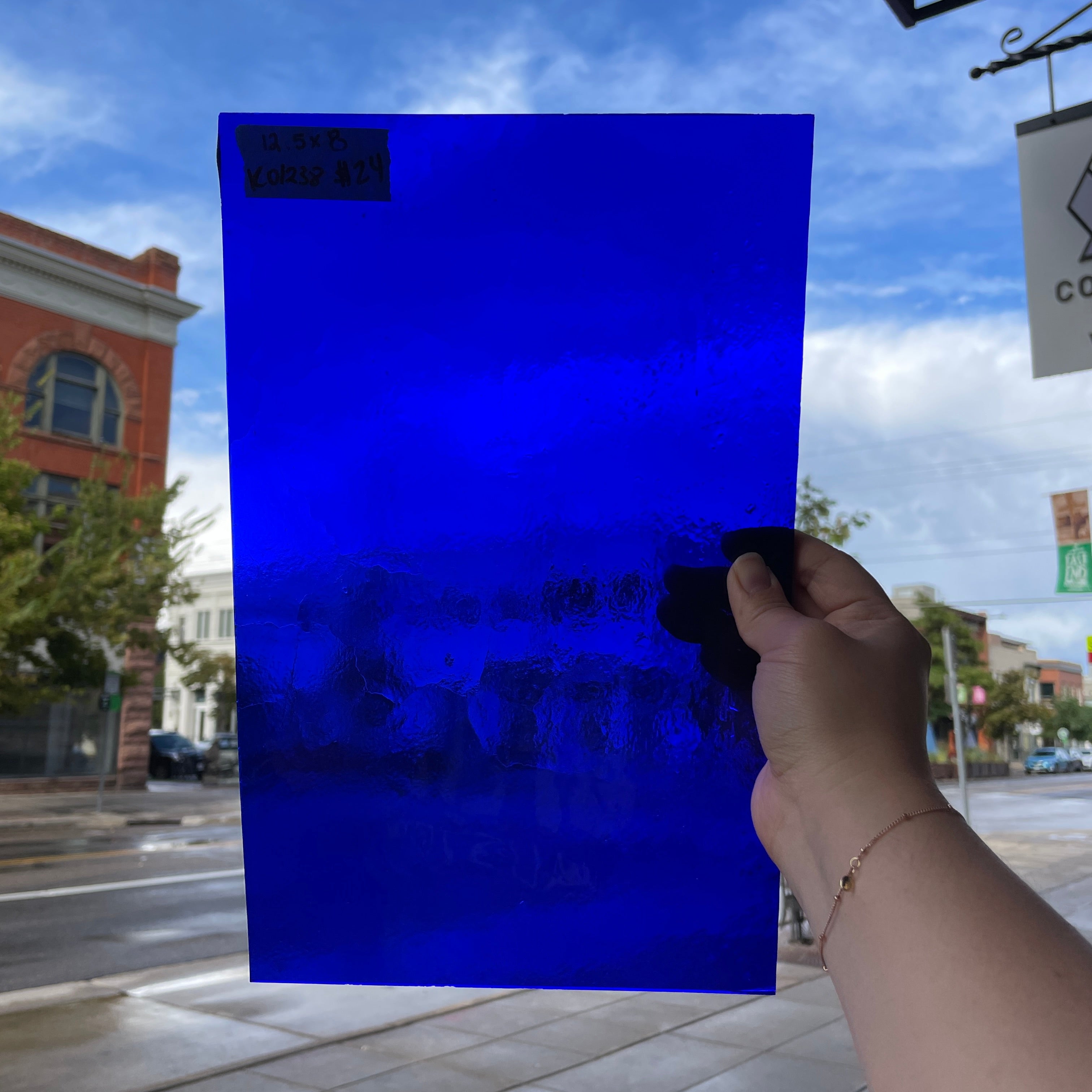 Cobalt Blue Transparent Kokomo Sheet Glass Colorado Glassworks