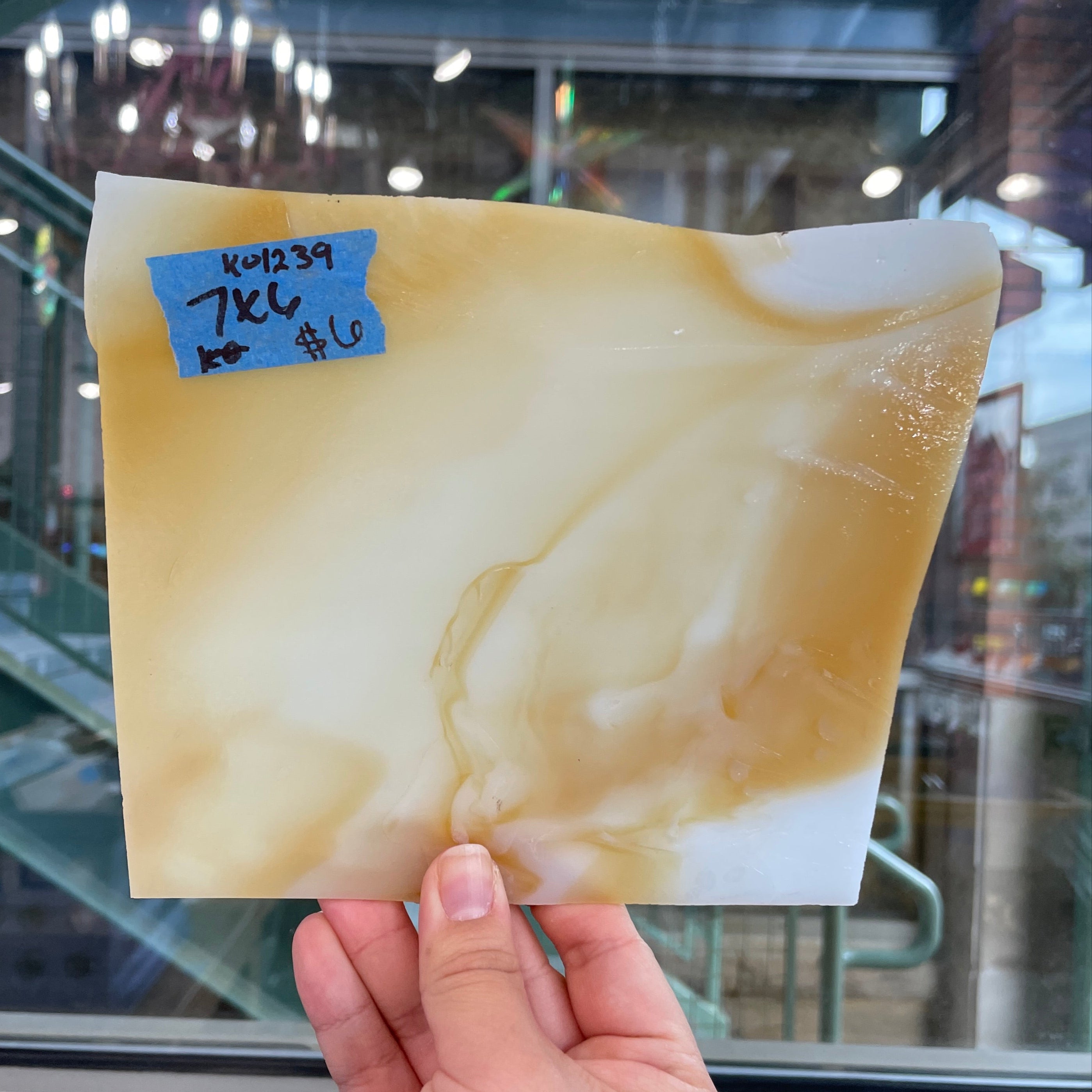 Caramel White Mixed Kokomo Sheet Glass Colorado Glassworks