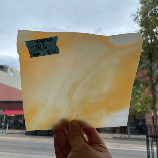 Caramel White Mixed Kokomo Sheet Glass Colorado Glassworks