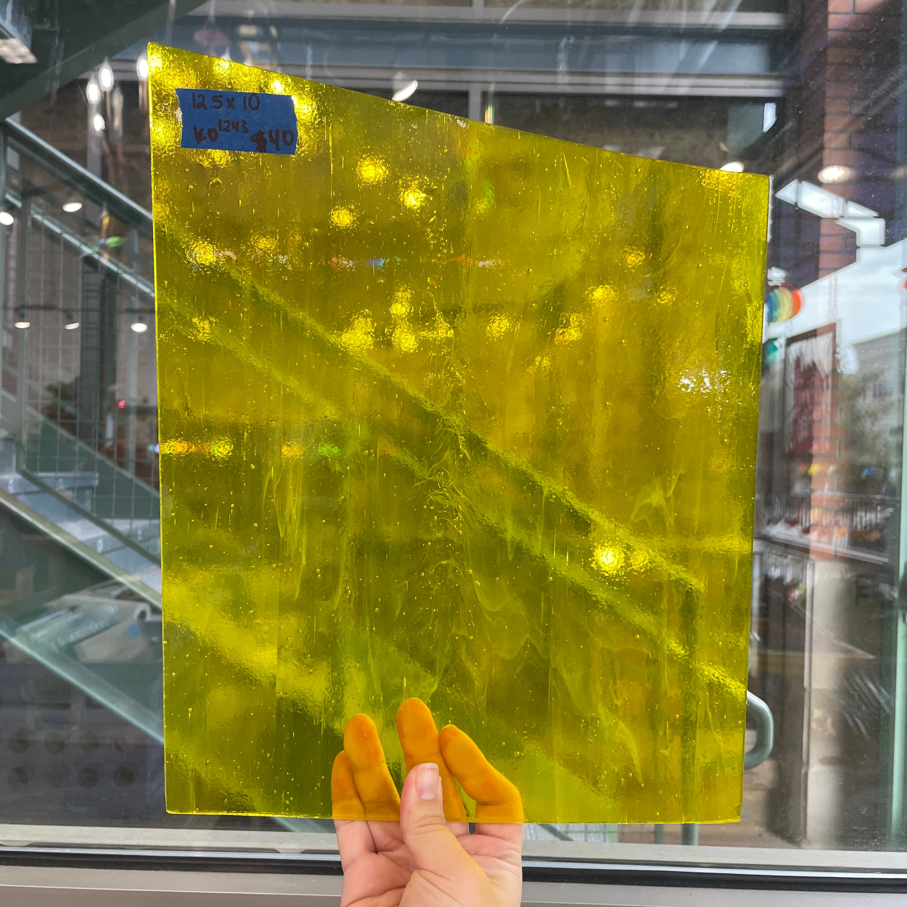 Bright Yellow Transparent Kokomo Sheet Glass Colorado Glassworks