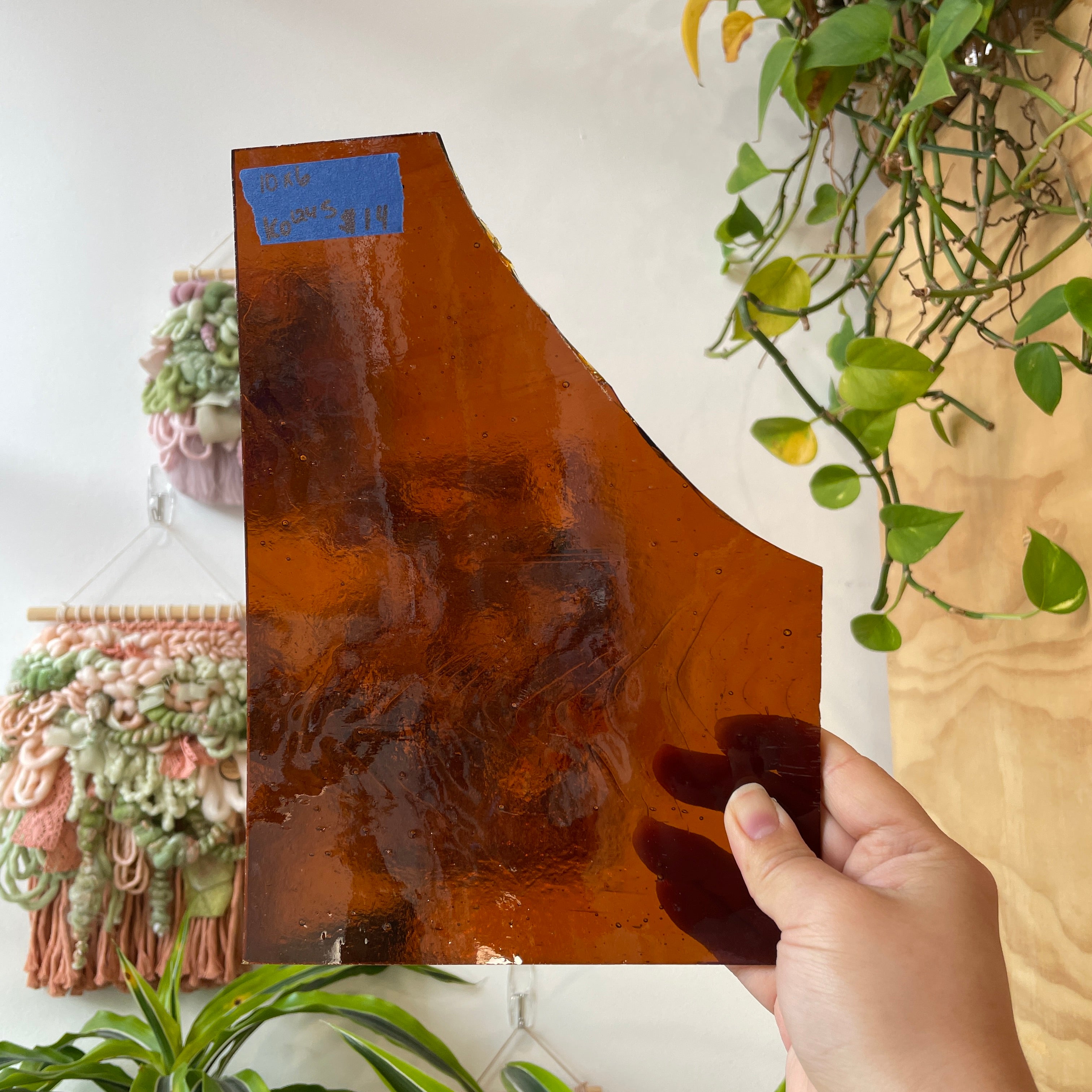 Dark Amber Transparent Kokomo Sheet Glass Colorado Glassworks