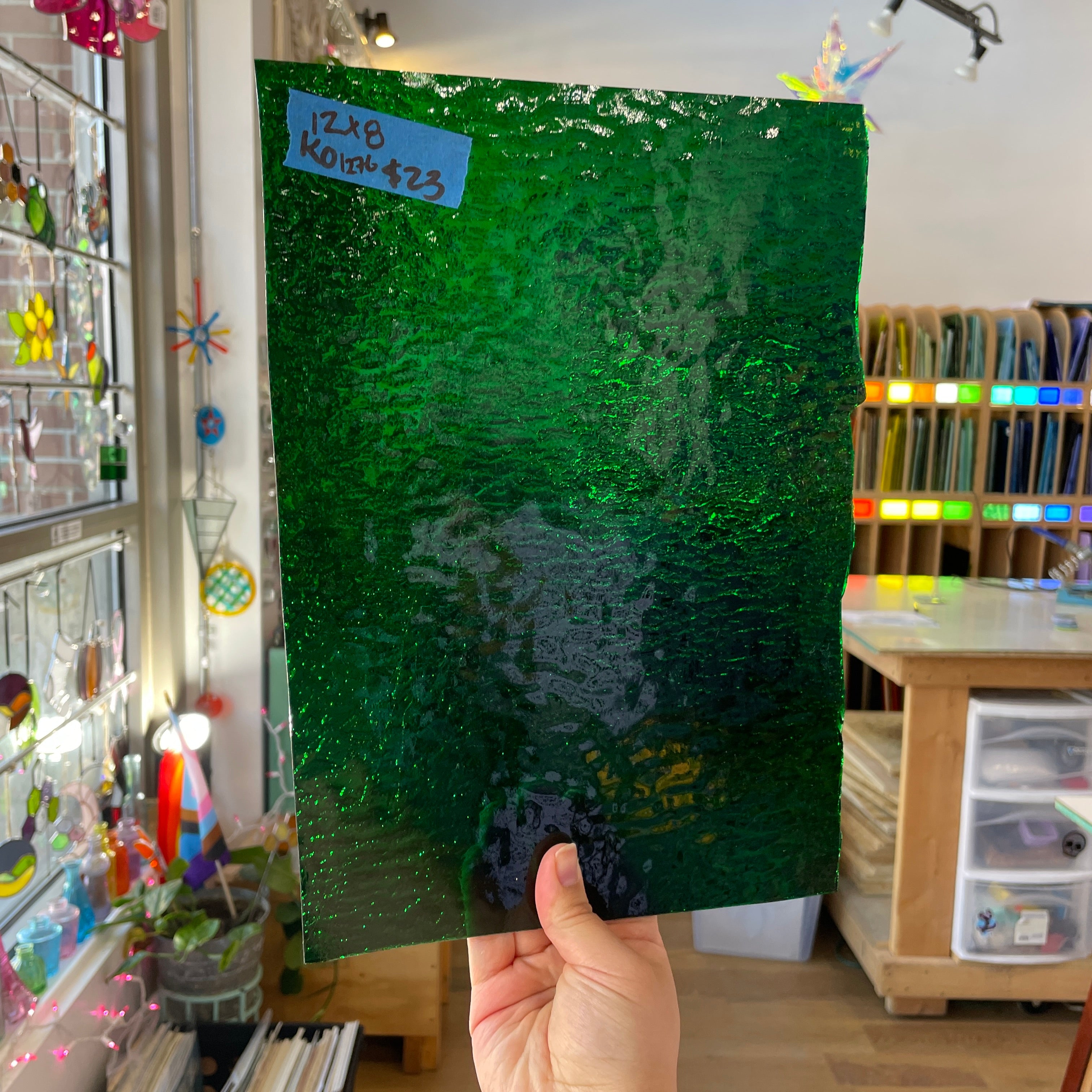 Deep Green Textured Transparent Kokomo