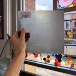 Dark Gray Mouth Blown on Clear Flash Glass Lamberts Sheet Glass