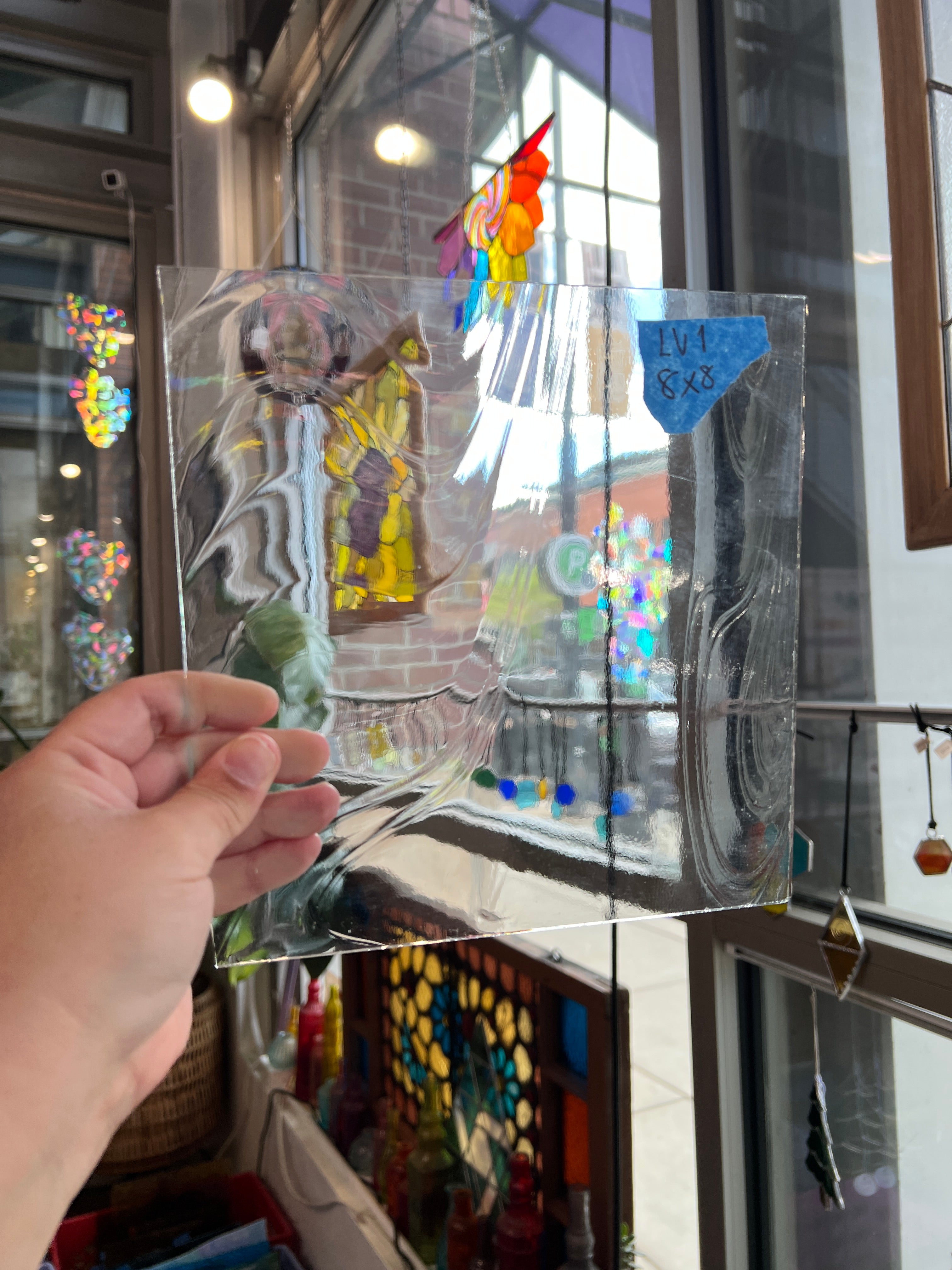 Clear Baroque Wispy Import Sheet Glass Colorado Glassworks